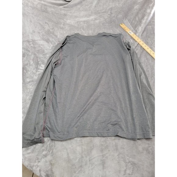 Roots Canada Shirt XL Gray Long Sleeve vented performance V-neck, light weight - Picture 8 of 8